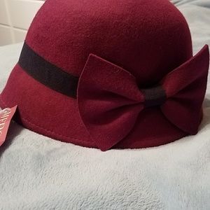 Maroon Hat with bow